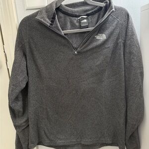 Grey The North Face Lightweight Fleece- Large